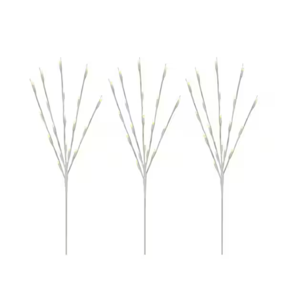 LIGHTS // White Lighted Tree Branch Set (3pc) — Holiday Add-On