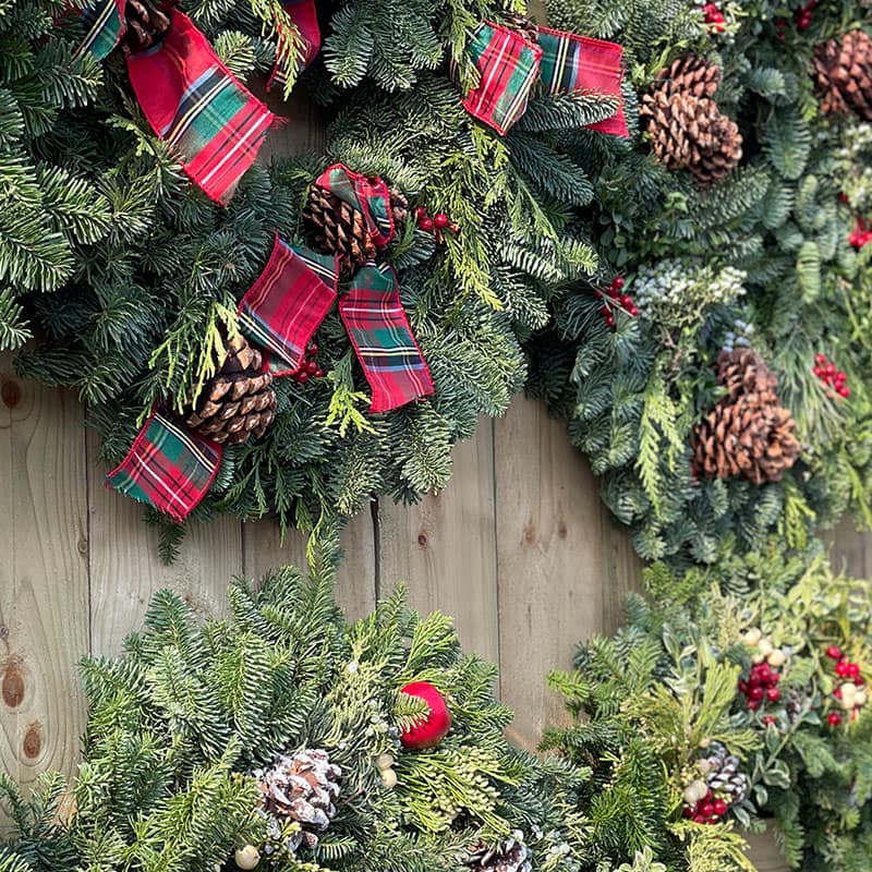 Find beautiful Christmas wreaths at The Gardener's Center in Darien, CT