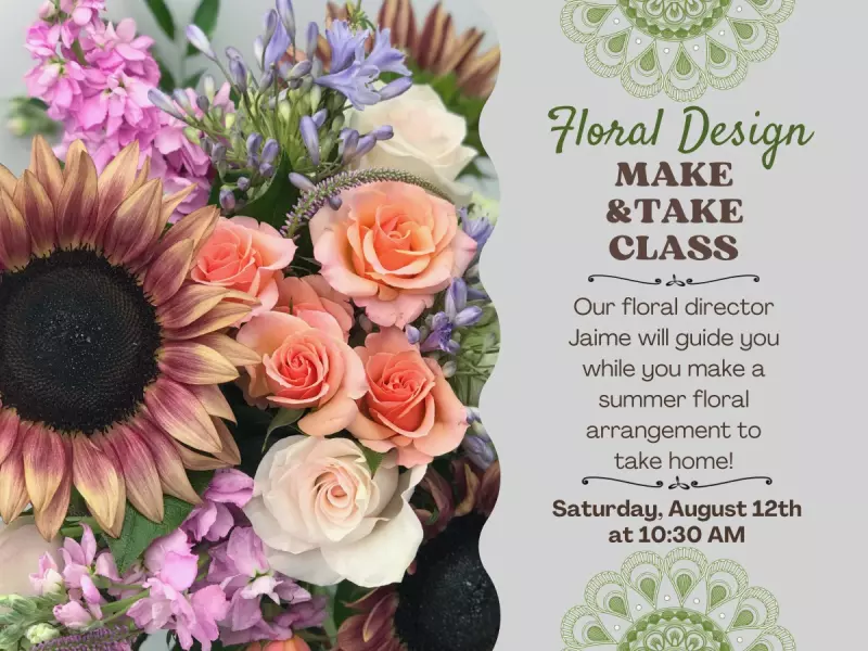 Floral Design Workshop at The Gardener's Center August 2023