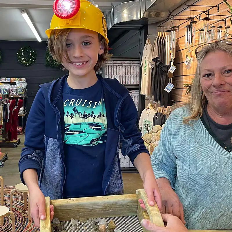 Crystal Quest gemstone panning adventure at The Gardener's Center in Darien, CT